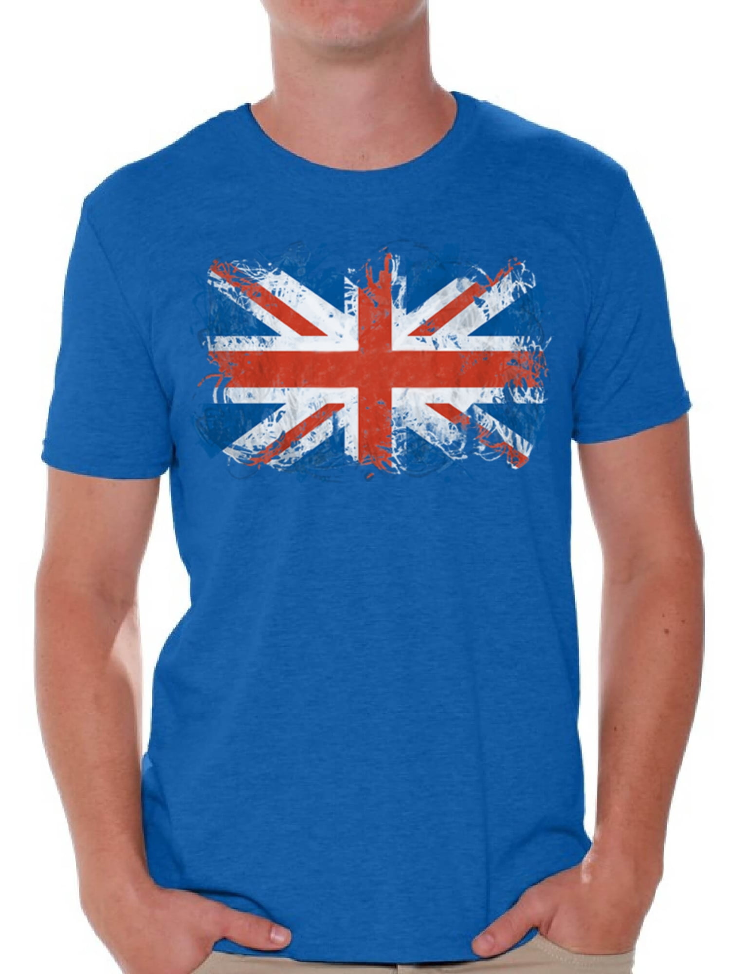 Awkward Styles Union Jack Shirt UK T Shirt for Men I Love England Shirt