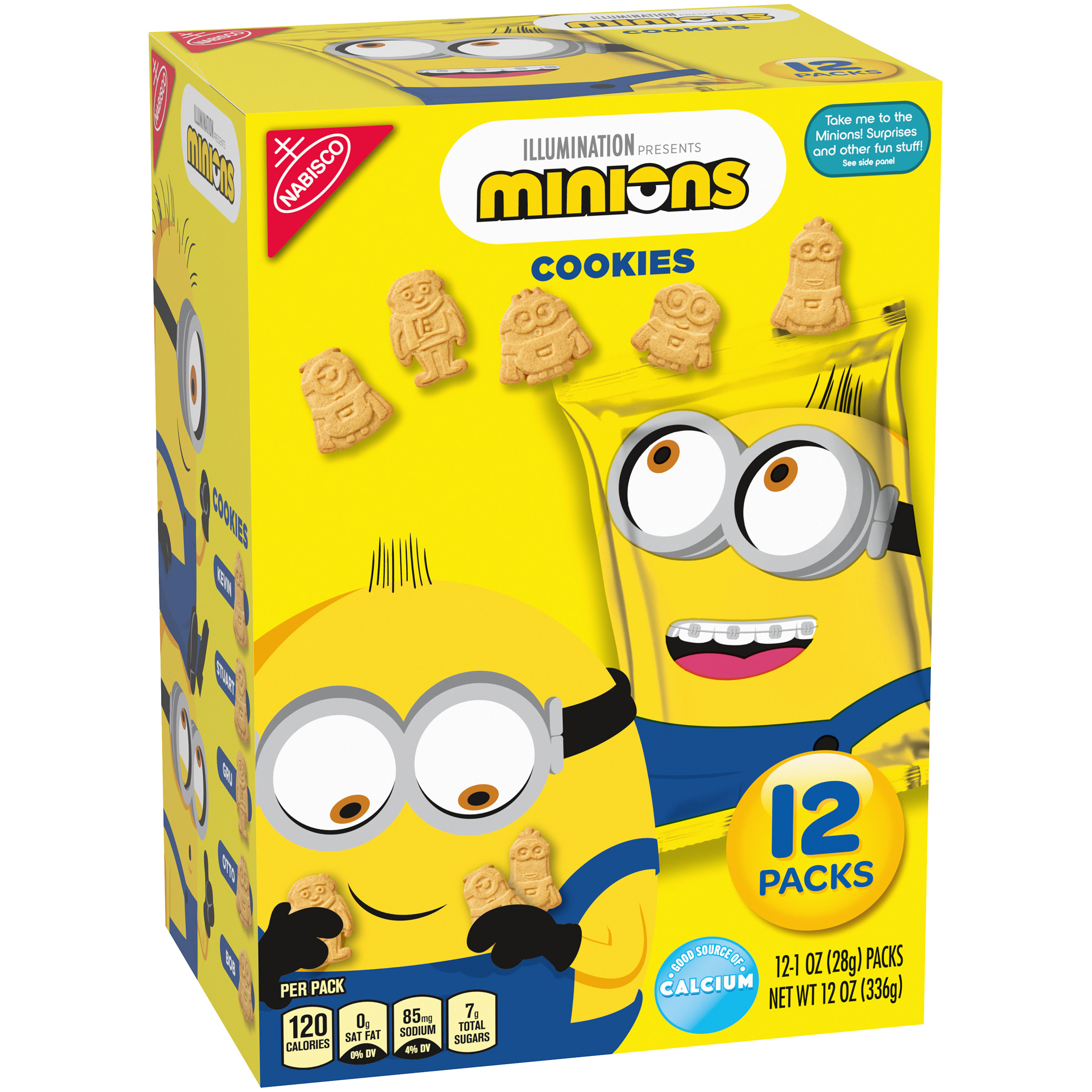 Nabisco Minions Cookies, 12 Snack Packs