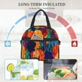 thumbnail image 3 of DouZhe Lunch Bags for Women and Men, Diversity World Population Prints Reusable Portable Insulated Cooler Waterproof Lunch Tote Bag for Travel Work School Picnic, 3 of 7
