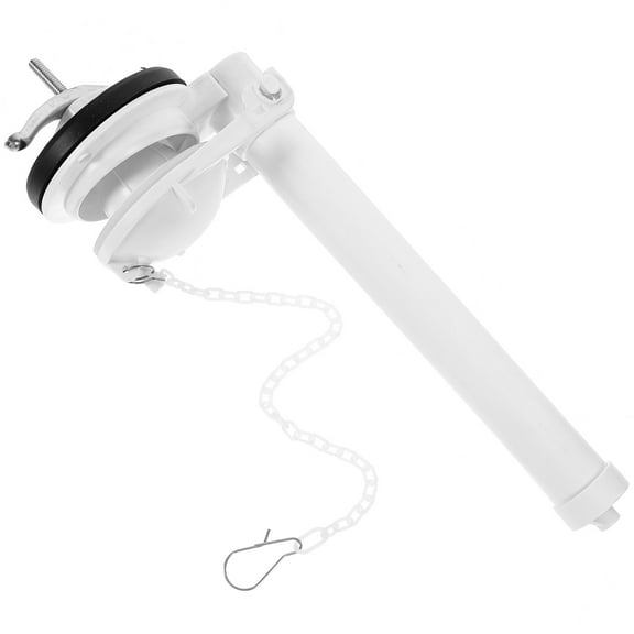 ELAYARD One-Piece White Toilet Flush Valve with Chain Durable Leak Repair Replacement
