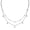 Silver, variant on Charmsy 14K Gold Plated CZ Necklace for Women | Double Layered Cable Chain Cubic Zirconia Charm Multi Strand | Size 16 Inch