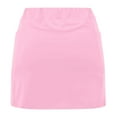 thumbnail image 6 of Women's Yoga Sport Mini Skirts Casual Solid Color Tennis Pocket Tummy Control Short Pink Skirt XXXXXL, 6 of 6