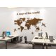 thumbnail image 3 of Pegatinas de pared con mapa del mundo 3D, murales decorativos, calcomanía DIY, negro, 47x24 pulgadas, acrílico, decoración artística de pared para oficina, dormitorio, sala de estar, pared de TV (negr, 3 of 5