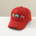 thumbnail image 6 of CAUYDY Childrens Baseball Cap 5T 6T 7T 8T Boys And Girls Three Little Car Embroidered Baseball Cap Cartoon Childrens Hat (Sizes 3-8 Years,B1-Red), 6 of 7