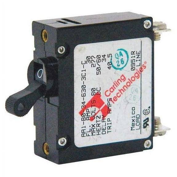 Carling Technologies Circuit Breaker,10A,Magnetic,250VAC AA1-B0-34-610 -5D1-I