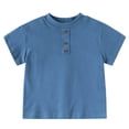 thumbnail image 1 of Akiihool T-Shirts Unis pour Garçons T-Shirts à Manches Courtes pour Garçons T-Shirts d'Été pour Enfants à Col Rond T-Shirts Décontractés Basiques en Coton Hauts Unis (Bleu, 6-7 Ans), 1 of 4