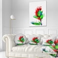 thumbnail image 3 of Designart Colorful Flower Stem with Splashes - Floral Throw Pillow - 12x20, 3 of 5