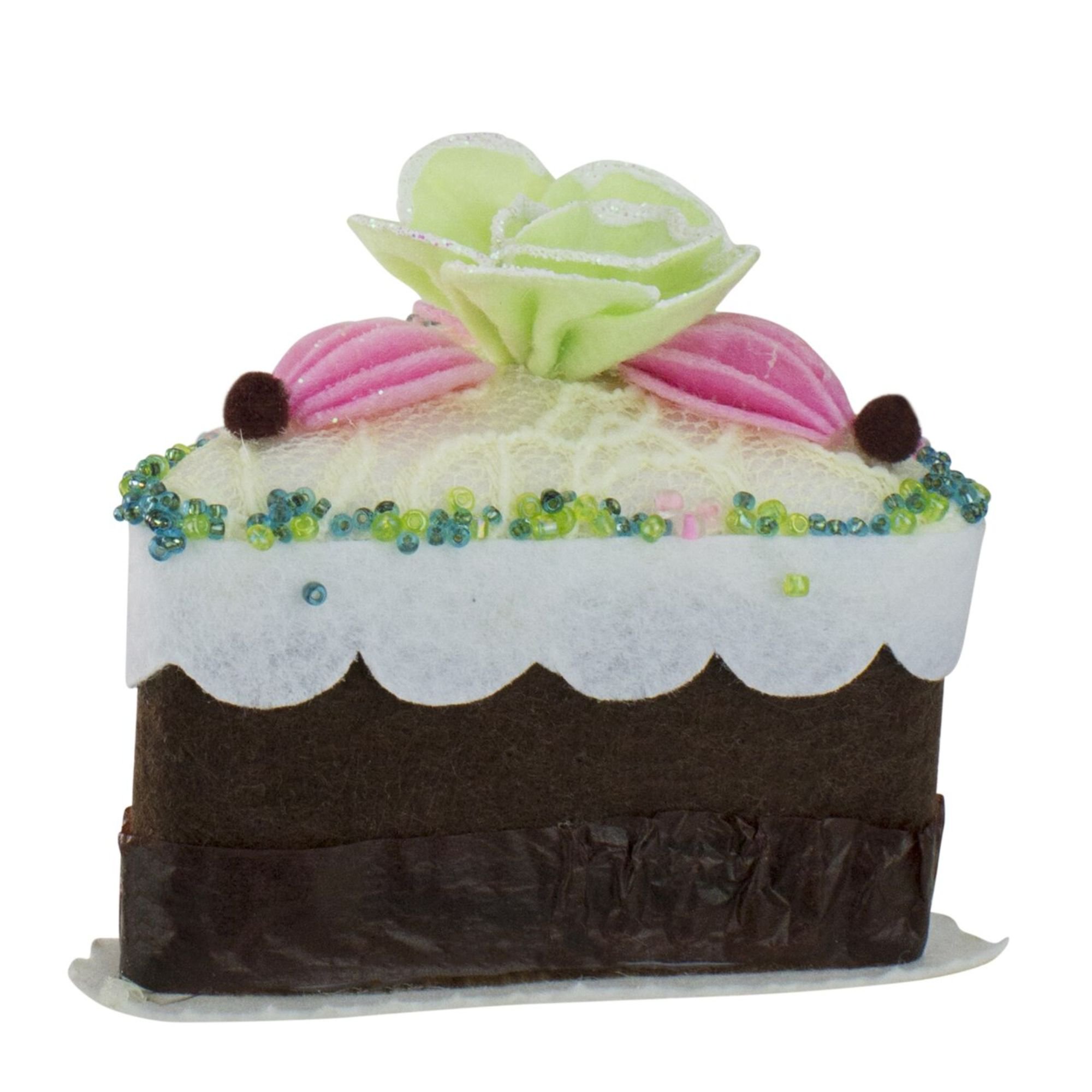4 Brown Et Gateau Au Chocolat Tranches Vert Avec Fleurs D Ornement De Noel Walmart Canada