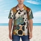thumbnail image 2 of Balery Abstract Dalmatian Art Camisas hawaianas de manga corta para hombre, camisas playeras de corte holgado, camisas de vacaciones con botones,Large, 2 of 7