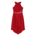 thumbnail image 2 of TiaoBug Robe de Danse Sans Manches pour Filles avec Strass Brillants Justaucorps de Ballet Moderne Bourgogne 6, 2 of 7