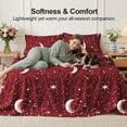 thumbnail image 3 of Flymme 4 Piece Red Full Bed Sheet,Galaxy Microfiber Bedding Sheet Set,Comfy & Cooling Deep Pocket Fitted Sheet for Kids Teens Bedroom, 3 of 8