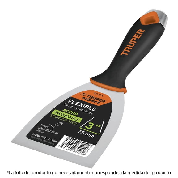 Espátula 2' Flexible Acero Inoxidable Truper Truper ET-2FX