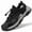 black, variant on Men's Breathable Mesh Hiking Sandals, Closed-Toe Outdoor Sport Sandals with Adjustable Quick-Lace for Trekking & Casual Wear