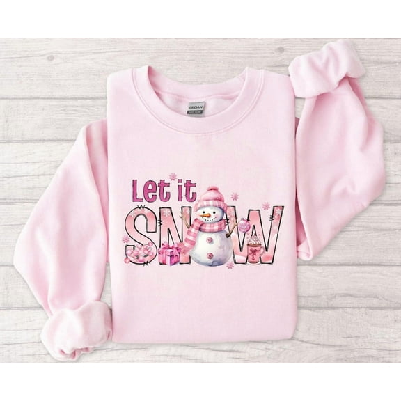 Let it Snow Sweatshirt Gift for Woman Winter Sweatshirt Snowflake Sweatshirt Christmas Sweater Holiday Hoodie Winter Lover Xmas Party Gift