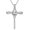 4-April-White Sapphire, variant on Birthstone Cross Necklaces for Women, 925 Stelring Silver Colored Gemstone Cross Necklaces Christian Jewelry Confirmation Baptism Gift
