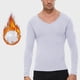 thumbnail image 1 of pstuiky camisas de manga larga para hombre, Ropa deportiva de manga larga con cuello en V, cálida y gruesa, para hombre, color liso Tops de hombre m, 1 of 4