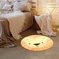 thumbnail image 4 of 36-Inch Round Non-Slip Animal Print Rug for Living Room, Bedroom, Nursery Coffee Table Mat Soft Faux Fur Floor Decor, 4 of 5