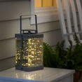 thumbnail image 2 of Evergreen LED mirror lantern, Grey, 5.7'' x 5.7'' x 11.4'' inches., 2 of 3