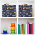 thumbnail image 6 of Yayeee Canvas Storage Basket with Handles for Shelves Fabric Bins Closet Organizer, Cartoon Ocean Pattern, 6 of 8