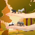 thumbnail image 4 of Lomimos 12 Piezas Mini Figura De Animal Salvaje Juguete Realista Figuras De Animales De Safari Modelo Decoración De Pastel Para Niños Cumpleaños Navidad Fiesta De Aprendizaje Educativo, 4 of 5