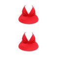 thumbnail image 3 of Baohd Femmes Chapeau Été Extérieur Chapeau Soleil de Plage Filles pour Visière Casquette Dames Queue de Cheval Chapeau Réglable, Brun Grand Rouge 2Set, 3 of 6