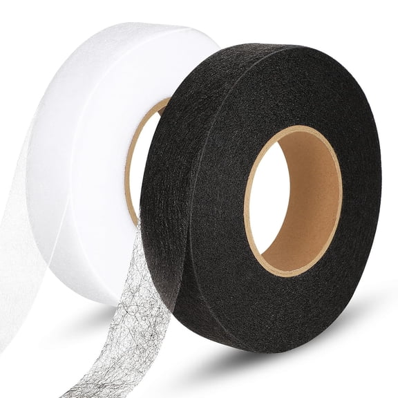 Hemming Tape for Pants Iron Double Sided Fusing Hem Tape for Pants/Curtain 2 Pack（Each 0.79in×65ft）