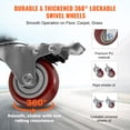 thumbnail image 4 of VEVOR Chariot Pliant pour Chaises, Chariot Commercial en Fer avec Capacité de 12 Chaises, Chariot avec 4 Roulettes, Chariot de Transport et de Rangement, 4 of 9