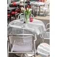 thumbnail image 4 of Outdoor Tablecloth with Umbrella Hole & Zipper, Grey Beach Coastal Round Tablecloth 60 Inch, Summer Nautical Seaside Ocean Beige Patio Table Cover Waterproof Table Cloth for Picnic/Party, 4 of 7