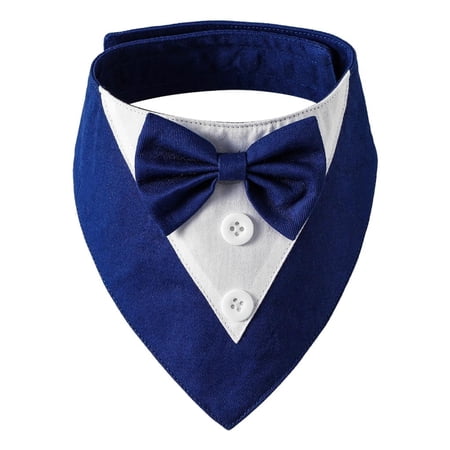 Yammee Gentlemen Styles Pet Bandana Adjustable Dog Cats Neckerchief for Birthday Party
