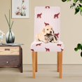 thumbnail image 4 of Yayeee 4 Pack Dining Chair Covers Stretch Parson Chairs Slipcovers Seat Protector, Abstract Elephant Pattern, 4 of 6