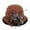 Coffee, variant on Women Vintage Felt Cloche Hat Fashion BeretPainter Hat Cap Vintage Warm Party Top Hat Purple One Size