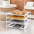 thumbnail image 4 of Sweater Drying Rack, Mesh Clothes Drying Rack, Stackable Laundry Drying Rack, Lay Flat Dryer for Delicates, Portable Dry Rack for Indoor or Outdoor, White, 4-Pack, 4 of 4