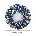 thumbnail image 2 of Unique Bargains 1 Pc Women Flower Pattern Bath Cap for Bathroom Business Travel Blue PEVA Polyester, 2 of 4
