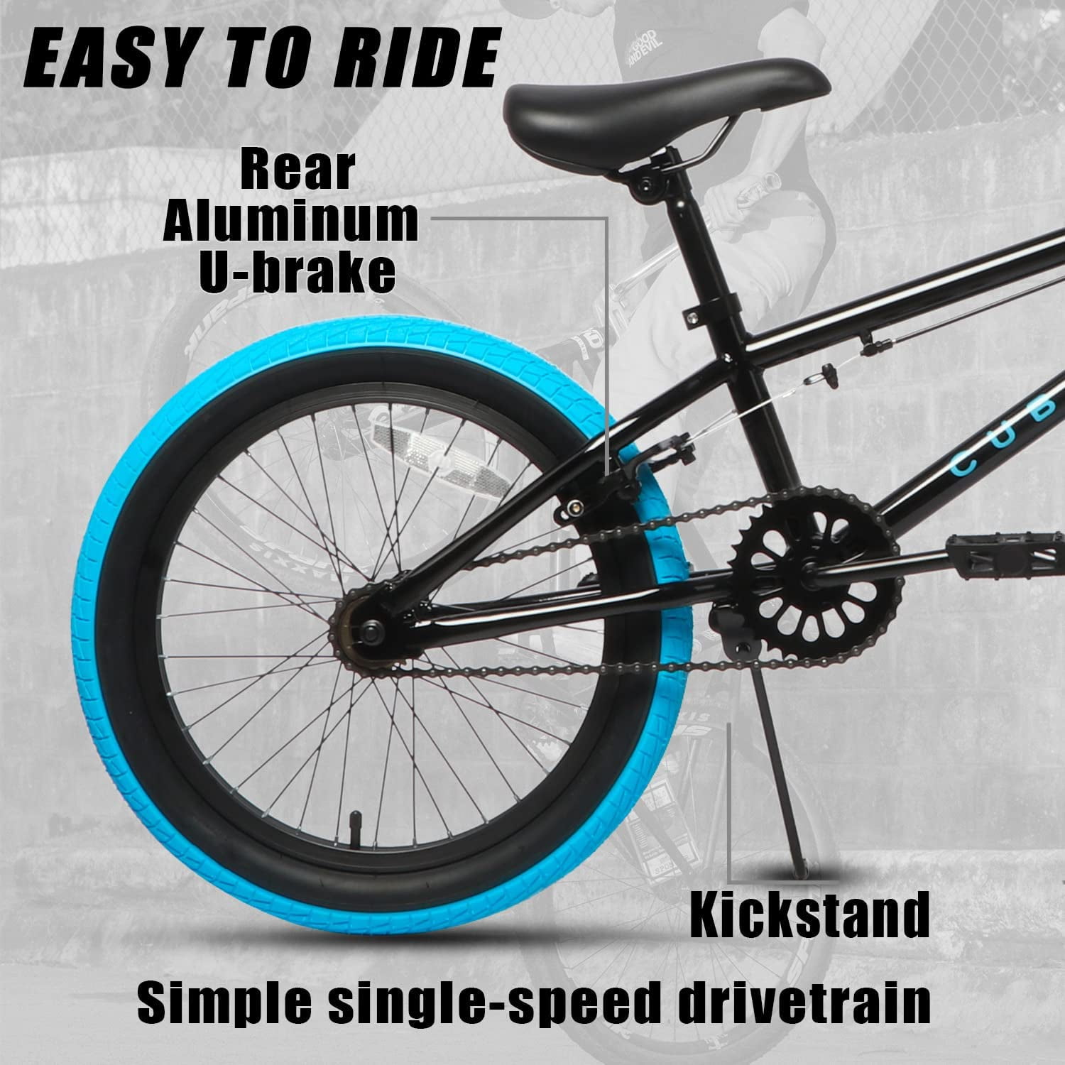 cubsala 18 in Freestyle BMX Kids Bike for Age 5-8 Years Old
