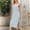Blue, variant on Fashion Plus Size Womens Summer Dresses Solid Color Round Neck Sleeveless Suspenders Tight Fitting Vent Knit Dress
