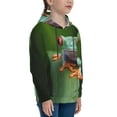 thumbnail image 3 of Easygdp Red-Eyed Tree Frog Boys Hoodie Kids Sweatshirt Youth Pullover With Hood-Large, 3 of 6