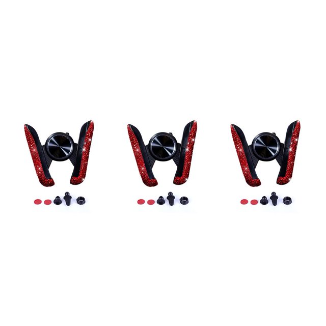 Injueey Soporte de teléfono para coche para mujer, diamantes de imitación montados en el vehículo, Clip incrustado, soporte con purpurina, soporte Type1 NO1