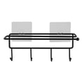 thumbnail image 3 of Soporte para toallas de hierro para cocina, rollo de tijera, gancho de papel, estante de almacenamiento para baño (negro), 3 of 7