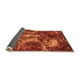 thumbnail image 2 of Ahgly Company Indoor Round Abstract Orange Modern Area Rugs, 5' Round, 2 of 4