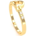 thumbnail image 5 of Libra Zodiac Sign Diamond Ring In Solid 14k Yellow Gold, 5 of 6