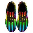 thumbnail image 2 of Rainbow Pride Shoes Men Women Fashion LGBT Sneakers Adult Lightweight Breathable Running Shoes Black Size 12, 2 of 7