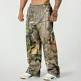 thumbnail image 4 of Cthrlog Mens Sweatpants Casual Camo Graphic Print Streetwear Sweatpants Workout Athletic Joggers Elastic Waist Wide Leg Pants Funny with Pockets Army Green 023, 4 of 4