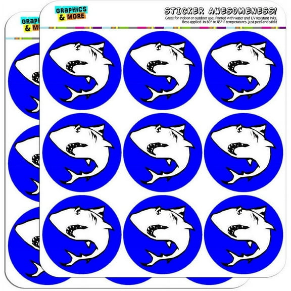 Shark 18 2" Planner Calendar Scrapbooking Crafting Stickers