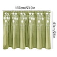 thumbnail image 3 of 1Pc Curtain Floral Curtains Kitchen Coffee Curtains Bedroom Rod Curtains Lace Short Curtains Lace Curtains 54 X 24 Inch 1 Panels, 3 of 9