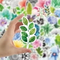 thumbnail image 3 of 1Set 50Pcs Waterproof PVC Plastic Stickers Self Adhesive Picture Stickers Mixed Styles Flower Pattern Mixed Color 50~80mm, 3 of 5