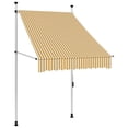 thumbnail image 2 of VidaXL 39.4" x 47.2" Multicolor Striped Manually Retractable Patio Awning, Water Resistant, 2 of 28
