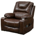 thumbnail image 5 of LEGAHOME Large Lift Recliner with Heated and Massage Functions, Extended Leather Lift Chair with Remotes and 2 Cup Holders, Oversized Electric Power Lounge Sofa for Elderly Big Men, Brown, 5 of 16
