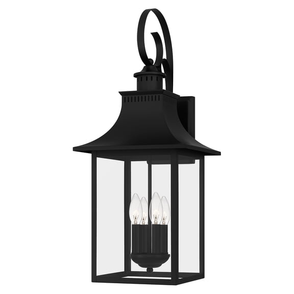 Chancellor 4-Light Mystic Black Outdoor Wall Lantern