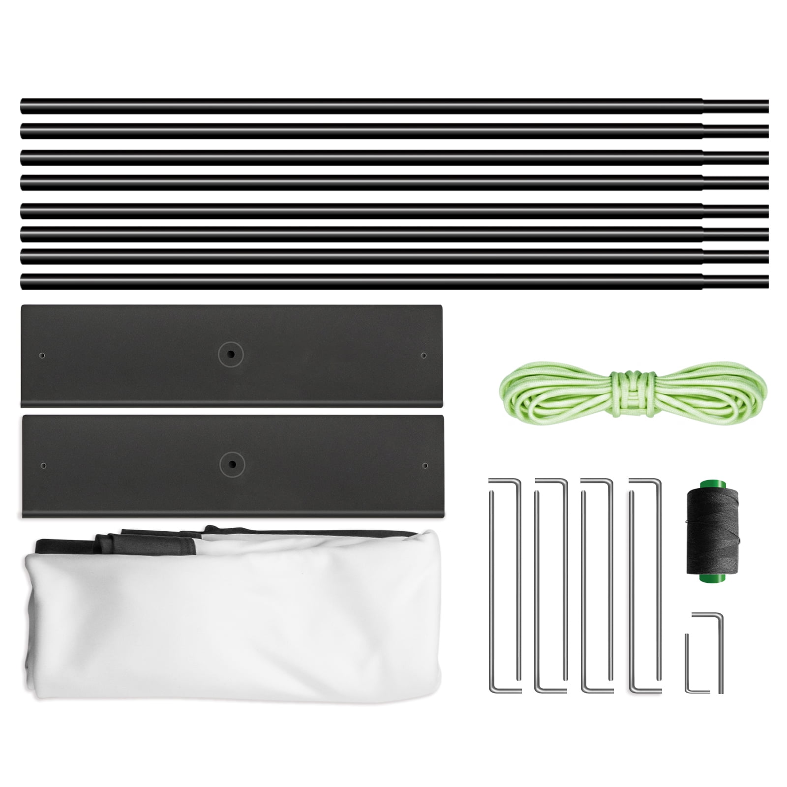 KFFKFF Outdoor Movie Screen w/ Stand, 150" Portable Movie Screen, 16:9 HD Wide Angle Outdoor Projector Screen, Front & Rear Projection,
