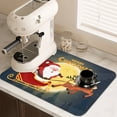 thumbnail image 3 of Merry Christmas Dish Drying Mat Reindeer Santa Claus Dish Drainer Mats 16x20 Inch Holiday Decorative Absorbent Dishes Pad Heat Resistant Foldable Mats Pads for Kitchen Counter Sink, 3 of 5
